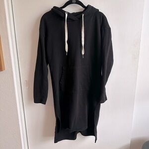 Forever 21 Black Hoodie Dress with Kangaroo Pocket